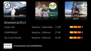mediabroers, tv programma, campingtijd, cruiselife, decruisefamilie, tvgids, rtl4